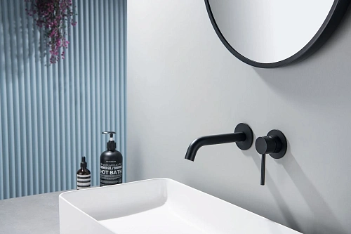 Смеситель для раковины Timo Saona 2372/03SM встраиваемый черный Смеситель для раковины Timo Saona 2372/03SM встраиваемый черный