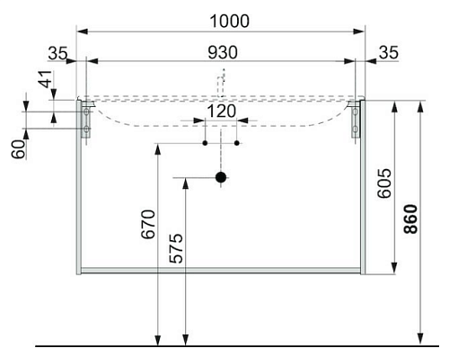Тумба под раковину Keuco Plan 32972XX0000, 1000х605х490 мм Тумба под раковину Keuco Plan 32972XX0000, 1000х605х490 мм