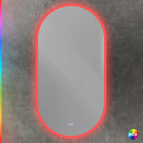 Зеркало CEZARES ELLISSE с подсветкой RGB и сенсорным выключателем CZR-SPC-ELS-550-1050-RGB-TCH 550x1050 Зеркало CEZARES ELLISSE с подсветкой RGB и сенсорным выключателем CZR-SPC-ELS-550-1050-RGB-TCH 550x1050