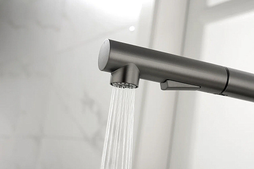 Смеситель для кухни Paulmark NEO вороненая сталь Ne214419-GM Смеситель для кухни Paulmark NEO вороненая сталь Ne214419-GM