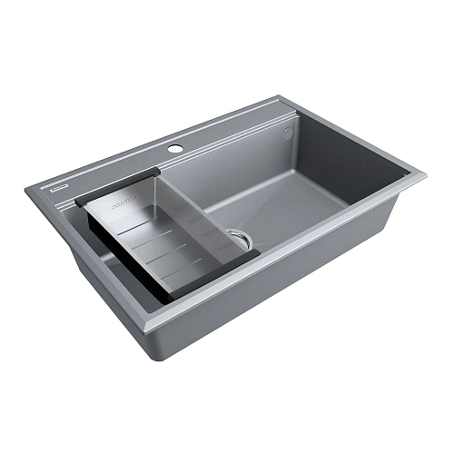 Кухонная мойка Paulmark STEPIA 80 с коландером ADVANCE брашированная PM117551-GRM+A375-BS Кухонная мойка Paulmark STEPIA 80 с коландером ADVANCE брашированная PM117551-GRM+A375-BS