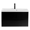 Тумба под раковину BelBagno MARINO-1000-2C-SO-NL-P подвесная 1000x450 Nero Lucido Тумба под раковину BelBagno MARINO-1000-2C-SO-NL-P подвесная 1000x450 Nero Lucido