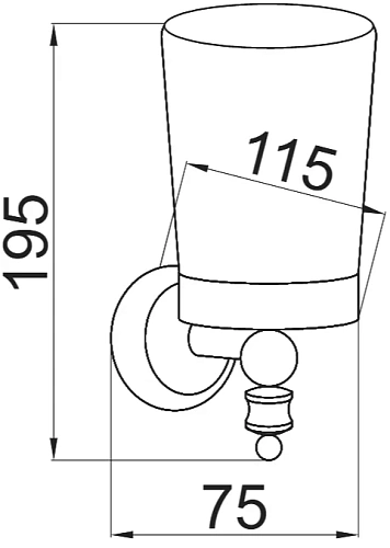 Стакан Boheme VOGUE 10184 хром Стакан Boheme VOGUE 10184 хром