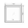 Зеркало Comforty Квадрат-75 750x750 00-00005258 светодиодная лента, бесконтактный сенсор Зеркало Comforty Квадрат-75 750x750 00-00005258 светодиодная лента, бесконтактный сенсор