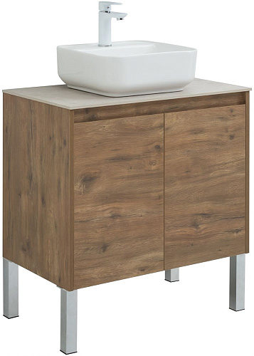 Тумба под раковину Aquanet Nova Lite 75 дуб рустикальный (2 дверцы) 00298852 Тумба под раковину Aquanet Nova Lite 75 дуб рустикальный (2 дверцы) 00298852