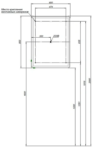 Зеркальный шкаф Aquanet Оптима 60 с LED подсветкой 00311860 Зеркальный шкаф Aquanet Оптима 60 с LED подсветкой 00311860