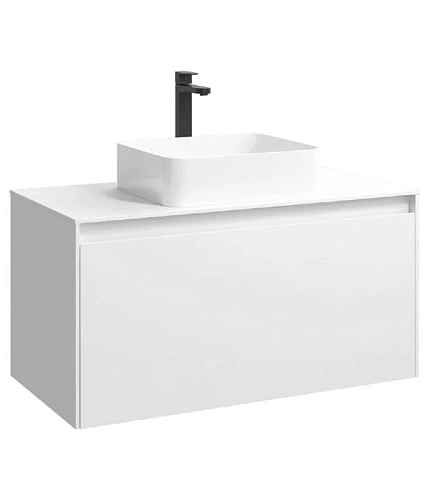 Корпус тумбы под раковину подвесной, 100 см без фасадов AQWELLA Mobi MOB0110W цвет белый Корпус тумбы под раковину подвесной, 100 см без фасадов AQWELLA Mobi MOB0110W цвет белый