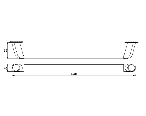 Полотенцедержатель Rush Flores FL08531A 65 см Полотенцедержатель Rush Flores FL08531A 65 см