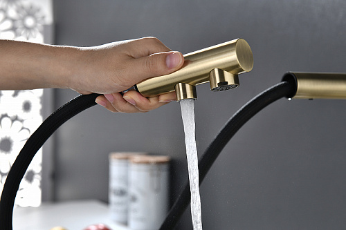 Смеситель для кухни Paulmark SERPENTINE бронза Se213222-BR Смеситель для кухни Paulmark SERPENTINE бронза Se213222-BR