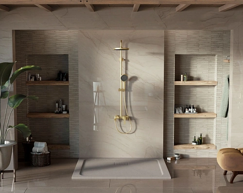 Душевая система Vincea VSFS-413BG с изливом, брашированное золото Душевая система Vincea VSFS-413BG с изливом, брашированное золото