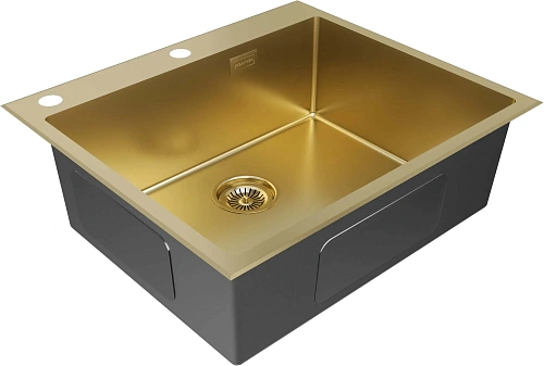 Кухонная мойка Paulmark KRONER-EDGE 59, PM775951-BG, брашированное золото, 590х510мм Кухонная мойка Paulmark KRONER-EDGE 59, PM775951-BG, брашированное золото, 590х510мм