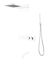 Душевая система Boheme FUSION 131-MW с термостатом MATT WHITE встраиваемая Душевая система Boheme FUSION 131-MW с термостатом MATT WHITE встраиваемая