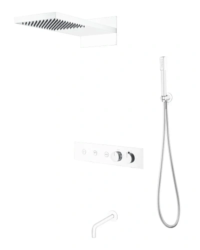 Душевая система Boheme FUSION 131-MW с термостатом MATT WHITE встраиваемая Душевая система Boheme FUSION 131-MW с термостатом MATT WHITE встраиваемая