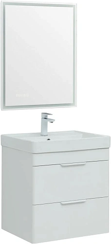 Тумба под раковину Aquanet Ирис new 60 белый глянец (2 ящика) 00310144 Тумба под раковину Aquanet Ирис new 60 белый глянец (2 ящика) 00310144