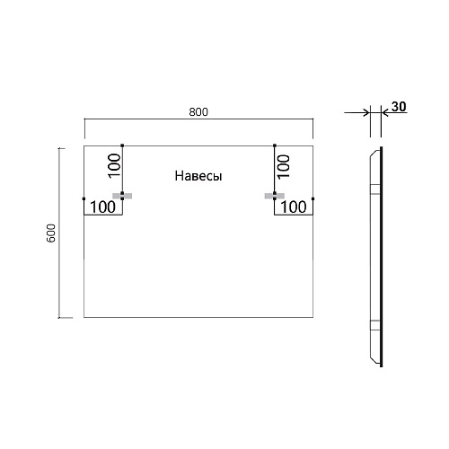 Зеркало Vincea LED VLM-3VN800B-2 800х600 c сенсорным выключателем и диммером, антизапотевание Зеркало Vincea LED VLM-3VN800B-2 800х600 c сенсорным выключателем и диммером, антизапотевание