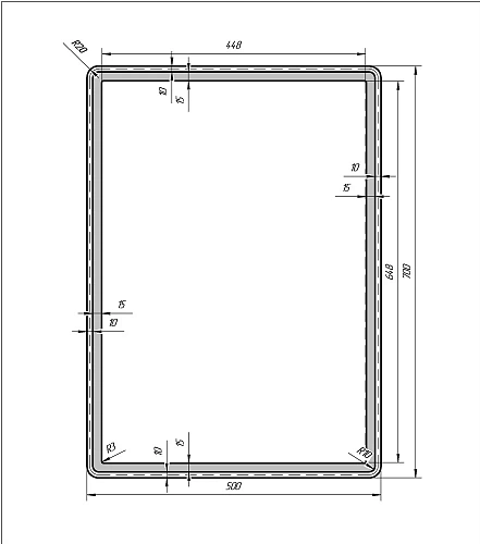 Зеркало DREJA TINY, 50 см, без подсветки 99.9021 Зеркало DREJA TINY, 50 см, без подсветки 99.9021
