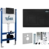 Комплект унитаза Timo KULO TWC-01+FP-002MB+TK-403МВ черный с инсталляцией, клавишей смыва SOLI черная матовая с шумоизоляцией и креплениями Комплект унитаза Timo KULO TWC-01+FP-002MB+TK-403МВ черный с инсталляцией, клавишей смыва SOLI черная матовая с шумоизоляцией и креплениями