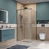 Душевой уголок BelBagno SOFT_CLOSE-1-A-1-100-C-GM 100x100 см, профиль оружейная сталь, стекло прозрачное Душевой уголок BelBagno SOFT_CLOSE-1-A-1-100-C-GM 100x100 см, профиль оружейная сталь, стекло прозрачное