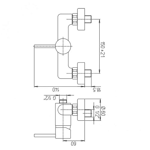 Смеситель для душа Paini Cox 78CR6911 встраиваемый Смеситель для душа Paini Cox 78CR6911 встраиваемый