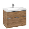 Картинка анонса товара «тумба под раковину villeroy &amp; boch subway 3.0 с подсветкой oak kansas / oak kansas c574l0rh»