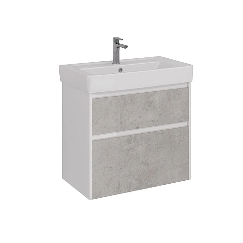 Тумба под раковину Lemark COMBI 80 см подвесная/напольная, бетон/белый LM03C80T-Beton Тумба под раковину Lemark COMBI 80 см подвесная/напольная, бетон/белый LM03C80T-Beton