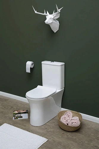 Чаша напольного унитаза Aquanet Rimless Roll-C CL-12249B с сиденьем Чаша напольного унитаза Aquanet Rimless Roll-C CL-12249B с сиденьем