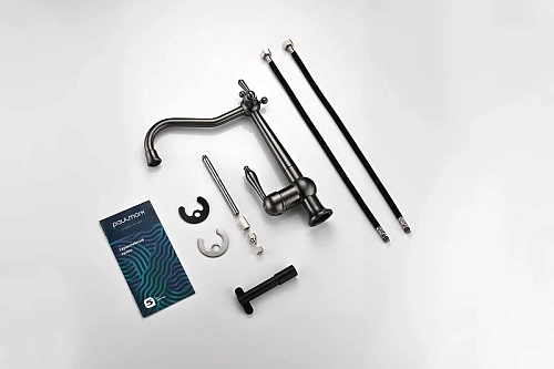 Смеситель для кухни Paulmark Retro вороненая сталь Re213226-GM Смеситель для кухни Paulmark Retro вороненая сталь Re213226-GM