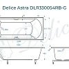 Ванна из искусственного камня Delice Astra 160х70 DLR330054RB-G глянцевая с черными ручками Ванна из искусственного камня Delice Astra 160х70 DLR330054RB-G глянцевая с черными ручками