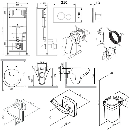 Унитаз подвесной AM.PM Gem CK90GJ в комплекте с аксессуарами и сиденьем Унитаз подвесной AM.PM Gem CK90GJ в комплекте с аксессуарами и сиденьем