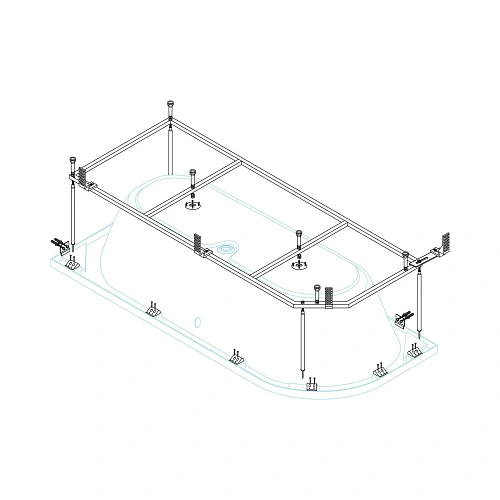 Каркас для ванны CEZARES METAURO CORNER-MF 1615x640 Каркас для ванны CEZARES METAURO CORNER-MF 1615x640