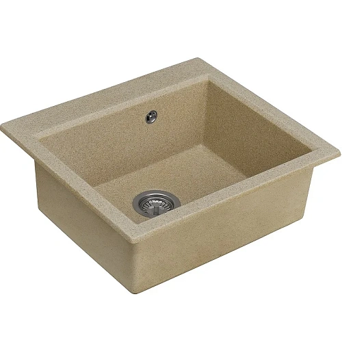 Кухонная мойка Aquaton Линеа 58 1A733032LW220 из литого мрамора, песочный Кухонная мойка Aquaton Линеа 58 1A733032LW220 из литого мрамора, песочный