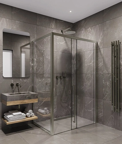 Душевой уголок Timo (T51L+T61) TDSS-150/13C-8L, раздвижная дверь 1500x2000, профиль никель, торцевое стекло TSS-1000/13C-8 1000x2000 Душевой уголок Timo (T51L+T61) TDSS-150/13C-8L, раздвижная дверь 1500x2000, профиль никель, торцевое стекло TSS-1000/13C-8 1000x2000