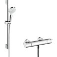 Душевой гарнитур Hansgrohe Crometta Vario/Ecostat 1001 CL Combi 27812400 0.65 м, белый/хром Душевой гарнитур Hansgrohe Crometta Vario/Ecostat 1001 CL Combi 27812400 0.65 м, белый/хром