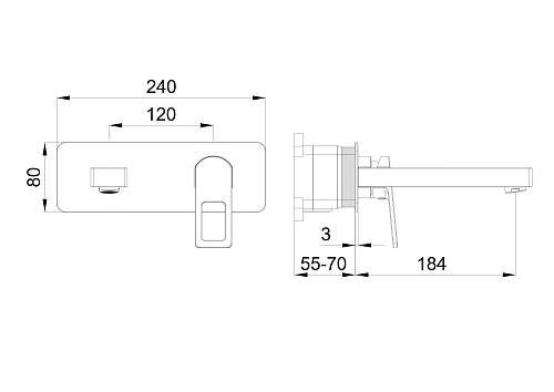 Смеситель для раковины Wonzon & Woghand встраиваемый, брашированное золото (WW-88869010-BG) Смеситель для раковины Wonzon & Woghand встраиваемый, брашированное золото (WW-88869010-BG)