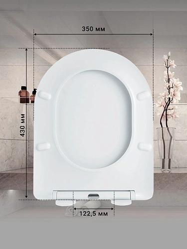 Крышка-сиденье Sintesi дюропласт, микролифт SIN-CT-151 Крышка-сиденье Sintesi дюропласт, микролифт SIN-CT-151