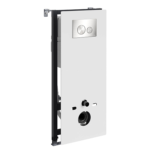 Инсталляция для унитаза WasserKRAFT Abens 20TLT.010.ME.WH.BN02 с клавишей смыва никель Инсталляция для унитаза WasserKRAFT Abens 20TLT.010.ME.WH.BN02 с клавишей смыва никель