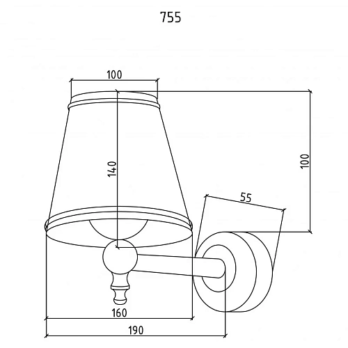 Светильник Boheme хром 755 Светильник Boheme хром 755
