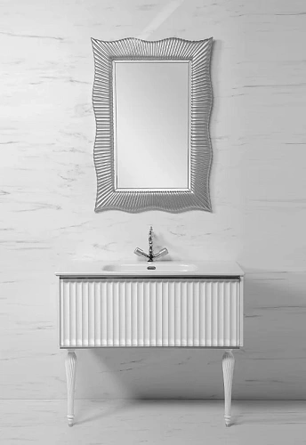 Тумба под раковину Armadi Art Canale 80 843-080-WCR белая + хром Тумба под раковину Armadi Art Canale 80 843-080-WCR белая + хром