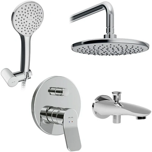 Душевая система AM.PM X-Joy FB85A10000 встраиваемая С ВНУТРЕННЕЙ ЧАСТЬЮ, для ванны с душем Душевая система AM.PM X-Joy FB85A10000 встраиваемая С ВНУТРЕННЕЙ ЧАСТЬЮ, для ванны с душем