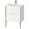 Картинка анонса товара «тумба под раковину duravit xviu xv44880b122 напольная 60 см белая глянцевый»