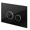 Клавиша смыва Cersanit TWINS (A64117) стекло черный 64117 Клавиша смыва Cersanit TWINS (A64117) стекло черный 64117