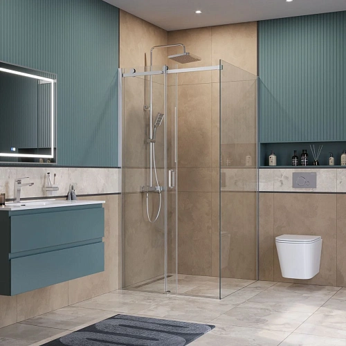 Душевой уголок BelBagno SOFT_CLOSE-2-A-1-100-C-Cr 100x100 см, профиль хром, стекло прозрачное Душевой уголок BelBagno SOFT_CLOSE-2-A-1-100-C-Cr 100x100 см, профиль хром, стекло прозрачное