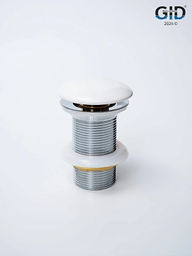 Донный клапан Gid без перелива Wh100 71101K белый 7x7x10 Донный клапан Gid без перелива Wh100 71101K белый 7x7x10