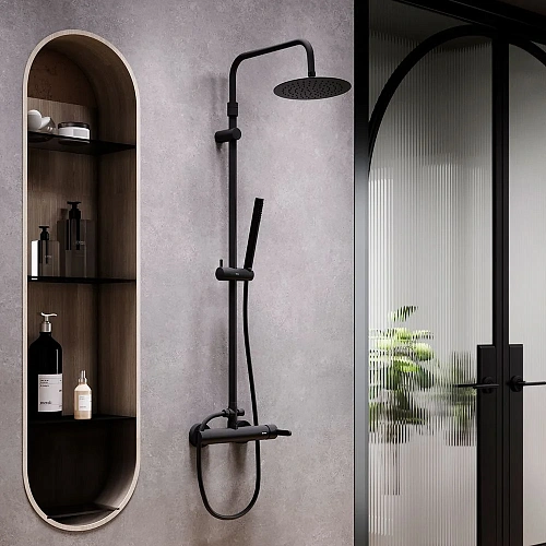 Душевая система Damixa Scandinavian Pure 936710300 черный Душевая система Damixa Scandinavian Pure 936710300 черный