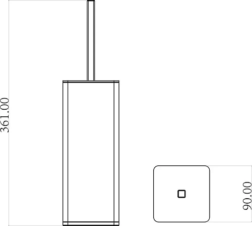 Ершик для унитаза Boheme 10949-В-CR квадратный черный-хром Ершик для унитаза Boheme 10949-В-CR квадратный черный-хром