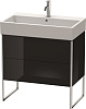 Картинка анонса товара «тумба под раковину duravit xsquare xs447504040 напольная 78 см черный глянцевый»