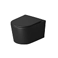 Унитаз подвесной GROSSMAN GR-4499BMSQ 52x36x36,5 черный матовый, безободковый, торнадо с тонкой крышкой Унитаз подвесной GROSSMAN GR-4499BMSQ 52x36x36,5 черный матовый, безободковый, торнадо с тонкой крышкой