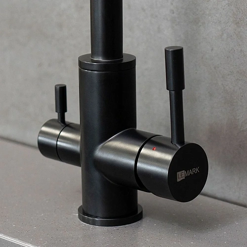 Смеситель для кухни Lemark Expert LM5061BL с подключением к фильтру, черный матовый Смеситель для кухни Lemark Expert LM5061BL с подключением к фильтру, черный матовый