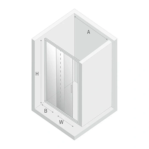 Душевая дверь NEW TRENDY NEW VARIA 120x190 D-0190A (хром) Душевая дверь NEW TRENDY NEW VARIA 120x190 D-0190A (хром)