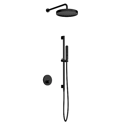 Душевая система AQUAme AQM 8401MB встраиваемая с термостатом, Черный матовый AQM8401MB Душевая система AQUAme AQM 8401MB встраиваемая с термостатом, Черный матовый AQM8401MB